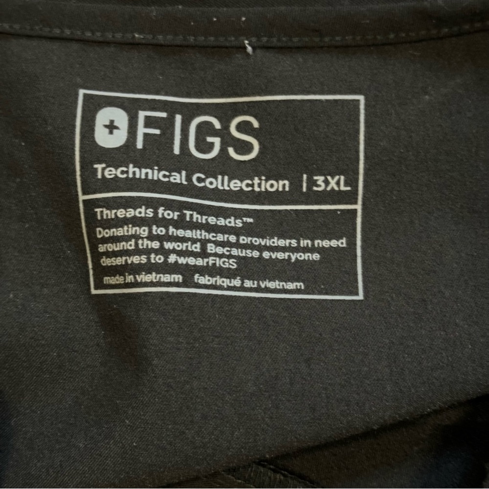 FIGS Technical Collection Mens Scrubs Top XXXL & Bottom XXL Set Black - Picture 7 of 16